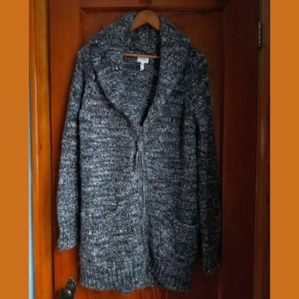 COPY - Warm, unisex M, zip jacket/sweater, vintage, alpaca wool, Wilfred Free - Picture 1 of 8